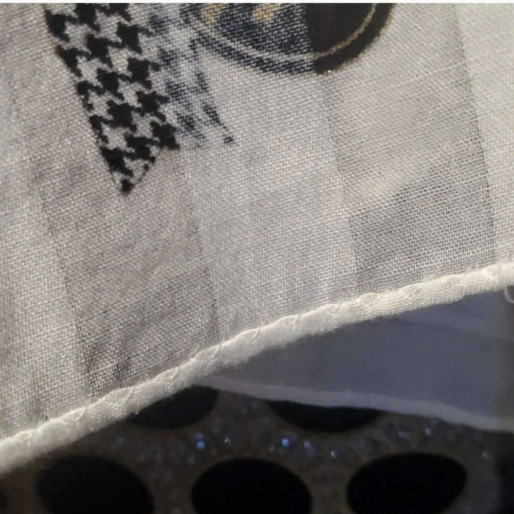 Dior Black Yellow and White Scarf  18